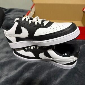 Nike court vision low NN black and white mens